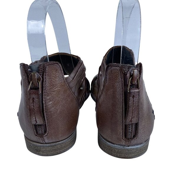 ROAN by Bed Stu Women's Alumnus Brown Leather Gladiator Open Toe Sandal Size 8 - Picture 7 of 12